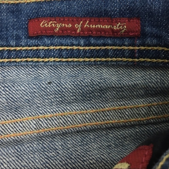 CITIZENS OF HUMANITY Jeans Low Waist Flare Ingrid #002 Stretch Denim Y2K Size 28 - Picture 7 of 14